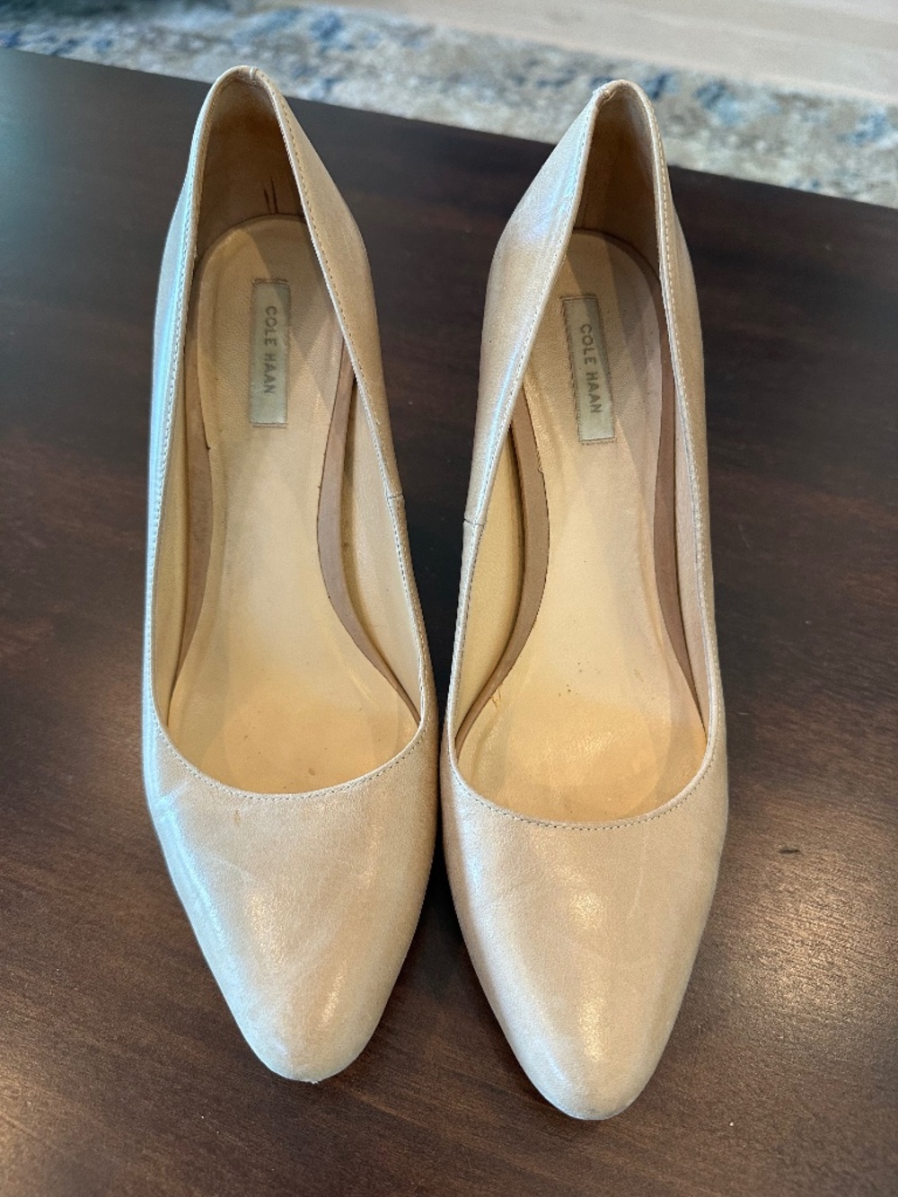 Cole Haan Leather Pumps 8B Tan Stiletto Heels 3.5” D42113